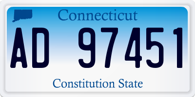 CT license plate AD97451