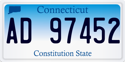 CT license plate AD97452