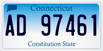 CT license plate AD97461