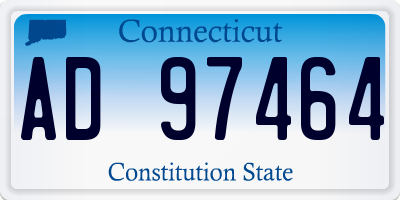 CT license plate AD97464