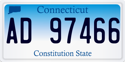 CT license plate AD97466