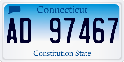 CT license plate AD97467