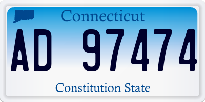 CT license plate AD97474