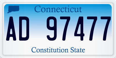 CT license plate AD97477