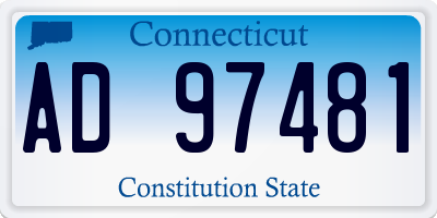 CT license plate AD97481