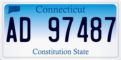 CT license plate AD97487