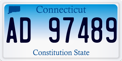 CT license plate AD97489