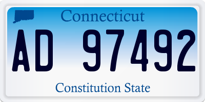 CT license plate AD97492