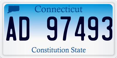 CT license plate AD97493