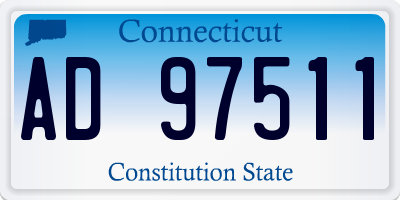 CT license plate AD97511