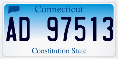 CT license plate AD97513
