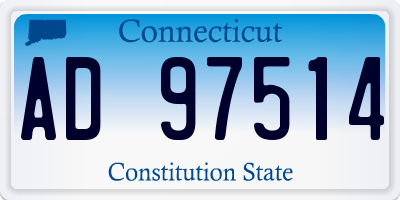 CT license plate AD97514