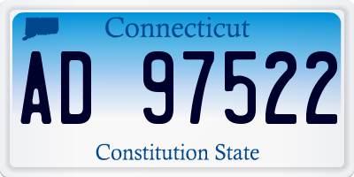 CT license plate AD97522