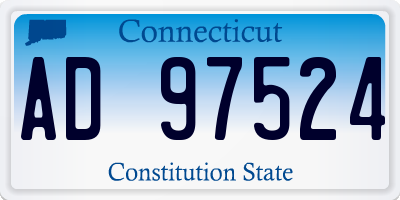 CT license plate AD97524