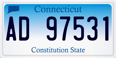 CT license plate AD97531