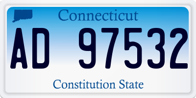 CT license plate AD97532