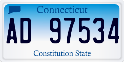 CT license plate AD97534