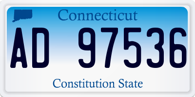 CT license plate AD97536