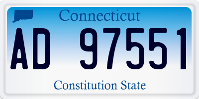 CT license plate AD97551