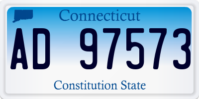 CT license plate AD97573