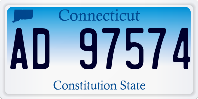 CT license plate AD97574