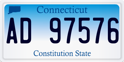 CT license plate AD97576
