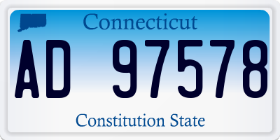 CT license plate AD97578