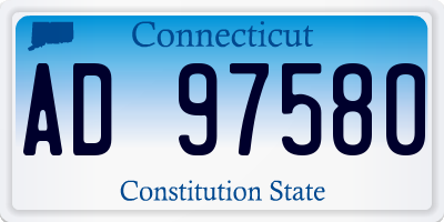 CT license plate AD97580