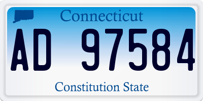 CT license plate AD97584