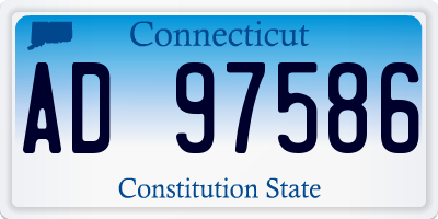 CT license plate AD97586