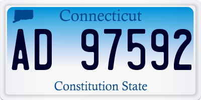 CT license plate AD97592
