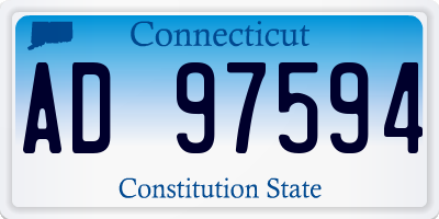 CT license plate AD97594