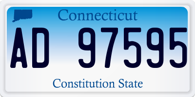 CT license plate AD97595