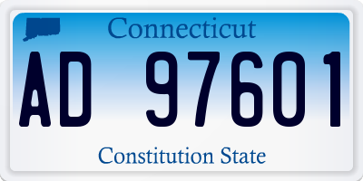 CT license plate AD97601