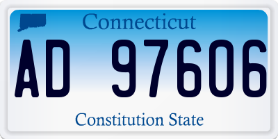 CT license plate AD97606