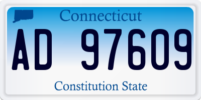 CT license plate AD97609