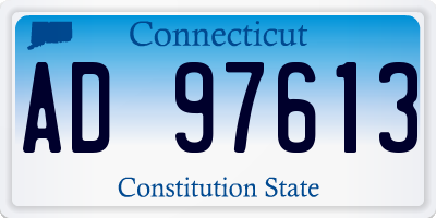 CT license plate AD97613