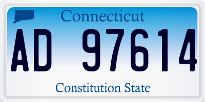 CT license plate AD97614