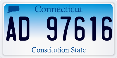 CT license plate AD97616