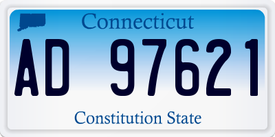 CT license plate AD97621