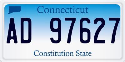 CT license plate AD97627
