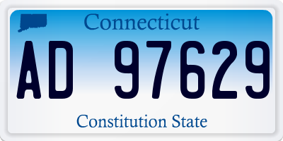 CT license plate AD97629