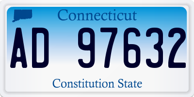 CT license plate AD97632