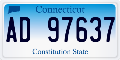 CT license plate AD97637