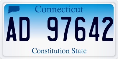 CT license plate AD97642