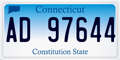 CT license plate AD97644