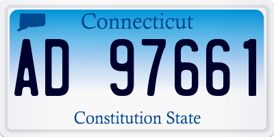 CT license plate AD97661