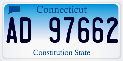 CT license plate AD97662