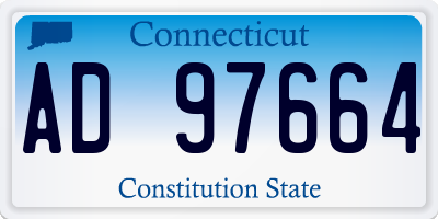 CT license plate AD97664