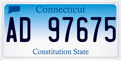 CT license plate AD97675